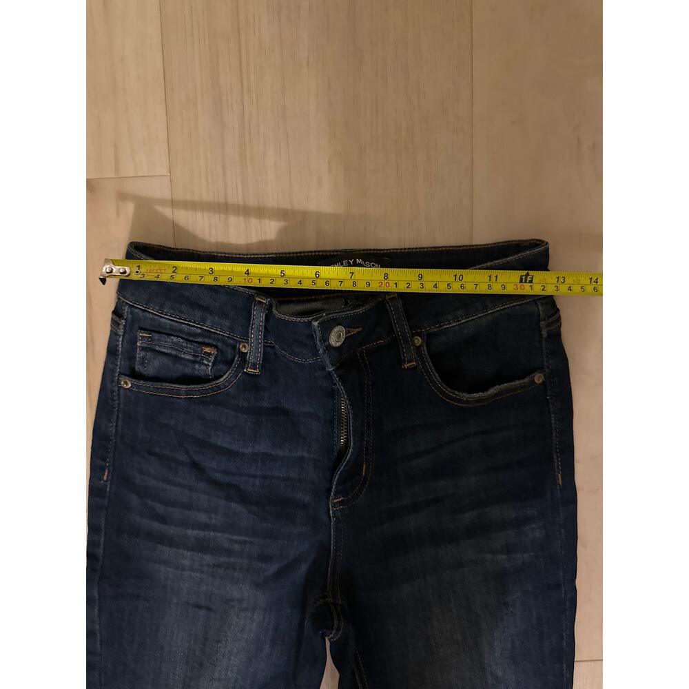 Ashley Mason Jeans 5/27 Flare Denim Floral Embroidered Boho Festival Y2K Retro - Picture 9 of 9